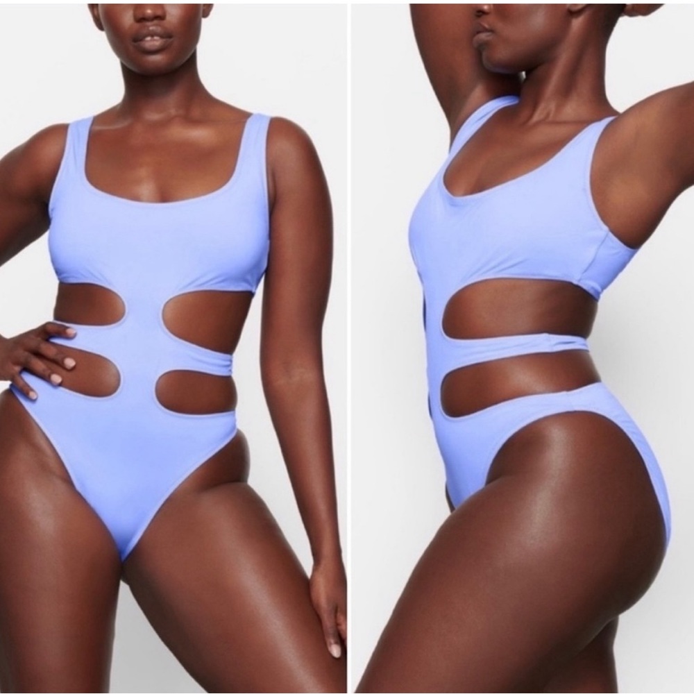 SKIMS limited edition Periwinkle Monokini SZ M NWT — never worn, still has tags